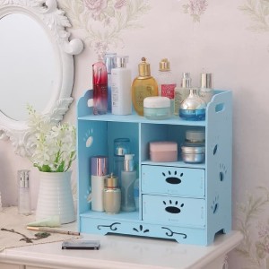 Wpc Desktop Cosmetic Rack Rak Kosmetik Motif Vintage Tokopedia