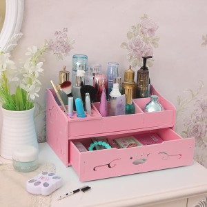 Wpc Desktop Cosmetic Rack Rak Kosmetik Motif Vintage Tokopedia