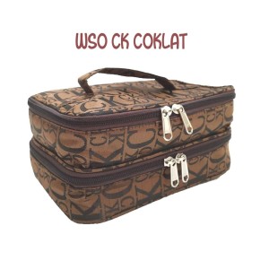 Tas Kosmetik 2 Susun Woman Stuff Organizer Pink Tua Tokopedia
