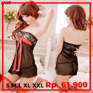 Baju Tidur Dress Lingerie Plus Gstring Tokopedia