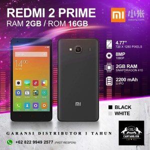 Xiaomi Redmi 2 Prime Ram 2gb Internal 16gb Garansi Distributor 1 Th Tokopedia