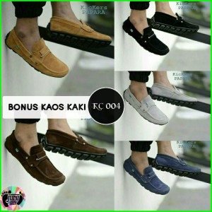 Sepatu Gaya Pria Kickers Casual Slop Suede Tokopedia