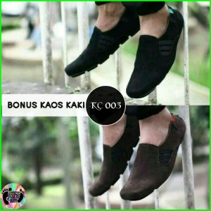Sepatu Gaya Pria Kickers Casual Slop Suede Tokopedia