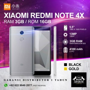 Xiaomi Note 4x Ram 3gb Internal 32gb Tokopedia