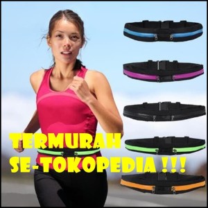 Tas Pinggang Jogging Belt Sport Lari Running Pouch Botol Hp Waterproof Tokopedia
