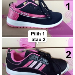 Sepatu Anak Wanita Olah Raga Perempuan Sekolah Cewek Hitam Tokopedia