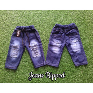 Celana Jeans Biru Celana Ripped Jeans Ripped Celana Panjang Tokopedia