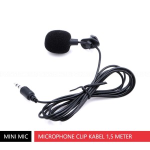 Microphone Mic Clip On Mic 3 5mm For Smartphone Pc Tokopedia