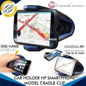 Car Holder Hp Smartphone Cradle Clip Sticky Dashboard Max Display 6 Inch Tokopedia