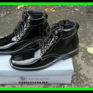 Sepatu Pdh Tali Ressleting Mengkilap Tokopedia