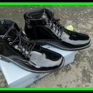 Sepatu Pdh Tali Ressleting Mengkilap Tokopedia