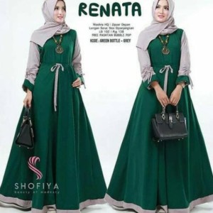Renata Dress Baju Muslim Wanita Tokopedia