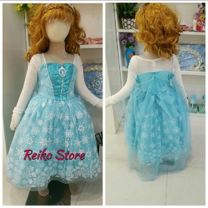 Gaun Elsa Frozen Dress Baju Pesta Impor Tokopedia