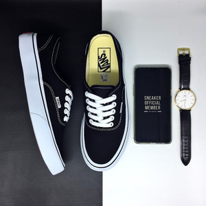 Sepatu Vans Authentic Black White Tokopedia