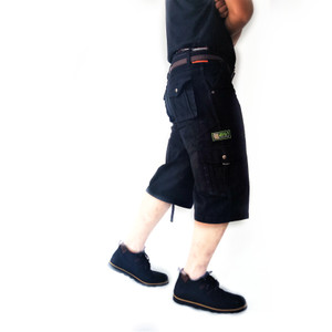 Celana Cargo Pendek Pria Cargo Pendek Cowok Short Cargo Hitam Tokopedia