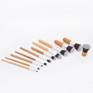 Bamboo Makeup Brush 11pcs Set Cosmetic Brush 11pcs Kuas Kosmetik Tokopedia