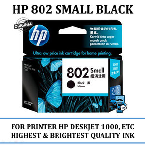 Tinta Hp 802 Black Small Tokopedia