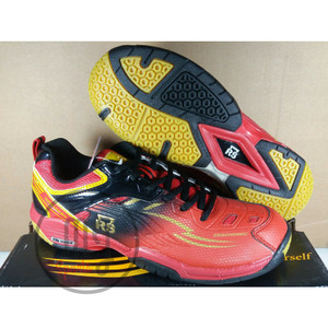 Sepatu Badminton Bulutangkis Hitam Merah Tokopedia