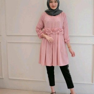 Mutiara Blouse In Baju Atasan Kerja Wanita Blouse Tunik Kemeja Muslim Tokopedia