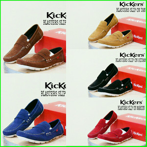 Sepatu Gaya Pria Kickers Casual Slop Suede Tokopedia