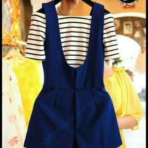 Jumpsuit Baju Setelan Wanita Stripe Tokopedia