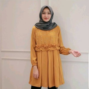 Mutiara Blouse In Baju Atasan Kerja Wanita Blouse Tunik Kemeja Muslim Tokopedia