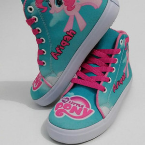 Sepatu Anak Anak Perempuan Pinky Pony Hitam Ungu Kets Tokopedia