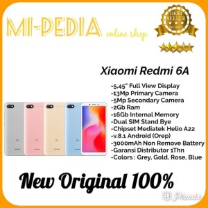 Xiaomi Redmi 6a Ram 2gb Rom 16gb Tokopedia