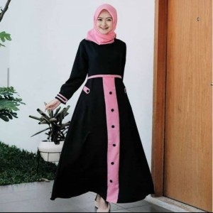 Baju Muslim Tya Dress Gamis Muslim Gamis Remaja Tokopedia