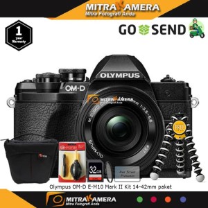 Olympus Om D E M10 Mark Ii Kit 14 42mm Ez With 40 150mm R Tokopedia