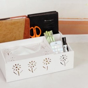 Termurah Mh522 Desktop Storage Tempat Tissue Remote Kosmetik Shabby Megahome Tokopedia