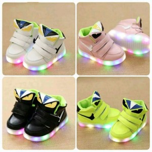 Restok Sepatu Led Anak Fendi Monster Tokopedia
