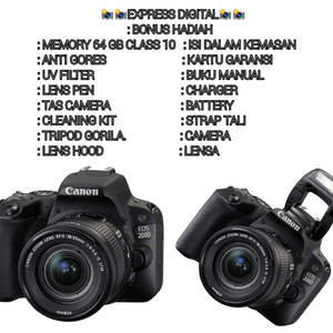 Canon Eos 200d Kit 18 55mm Is Stm Kamera Dslr Paket Spesial Canon Eos 200d Kit 18 55mm Is Stm Kamera Dslr Paket Spesial Tokopedia
