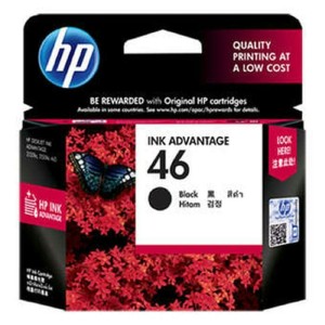 Hp 46 Black Ink Catridge Cz637aa Original Tokopedia