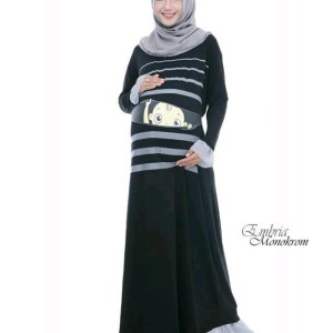 Maxi Dress Hamil Embria Premium Bp2 Putih Tokopedia