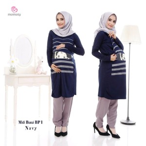 Terbaru Midi Dres Hamil Dan Menyusui Bp 1 Navy Original Momoty Tokopedia