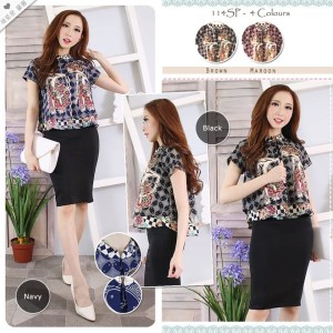 Baju Batik Atasan Blus Wanita Tokopedia