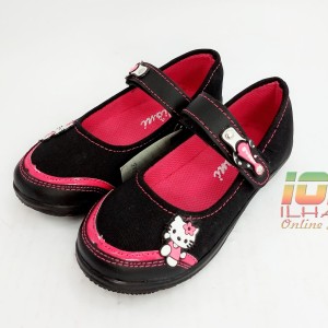Sepatu Anak Perempuan Hitam Pink Original By Santica Michiko Sepatu Kets Tokopedia