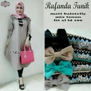 Baju Muslim Blus Muslim Rafanda Tunik Tokopedia