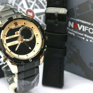 Jam Pria Original Naviforce Dualtime Tachymeter Chain Rantai Hitam List Merah Hargajam Harga Jam Ori Water Resist Anti Air Tokopedia