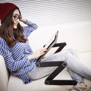 Meja Lipat Multi Fungsi Meja Belajar Meja Laptop Hitam Tokopedia