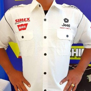 Baju Kemeja Bordir Otomotif Jeep Creem Tokopedia