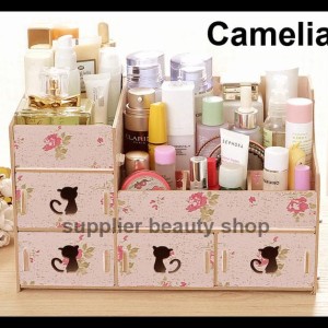 Rak Kosmetik Rkk31 Bahan Kayu Desktop Storage Kitty Cat Tokopedia