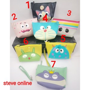 Tas Kosmetik Pouch Korea Kartun Lucu Tokopedia