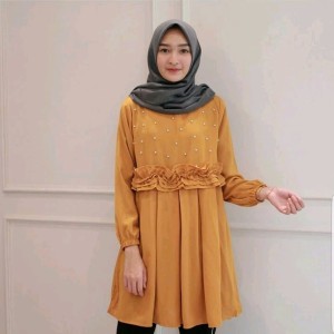 Mutiara Blouse In Baju Atasan Kerja Wanita Blouse Tunik Kemeja Muslim Tokopedia