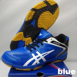 Sepatu Badminton Bulutangkis Professional Alligator Black Red Silver Tokopedia