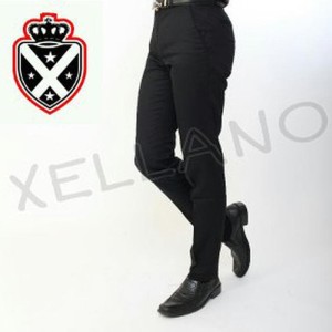 Celana Panjang Formal Xellano Vincen Pria Kantor Slimfit Bahan Drill Hitam Size 28 36 Tokopedia