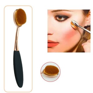Kuas Kosmetik Make Up Oval Brush Wajah 10 Pcs Black Tokopedia
