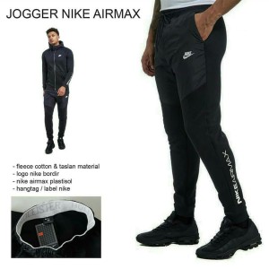 Celana Training Jogger Nike Air Max Ft Black Grade Original Tokopedia