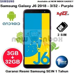Samsung Galaxy J6 2018 Purple Garansi Resmi Sein Tokopedia